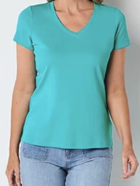 St. John's Bay Tops - Women's V-neck Tee